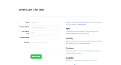 Desktop Screenshot of bebaho.com